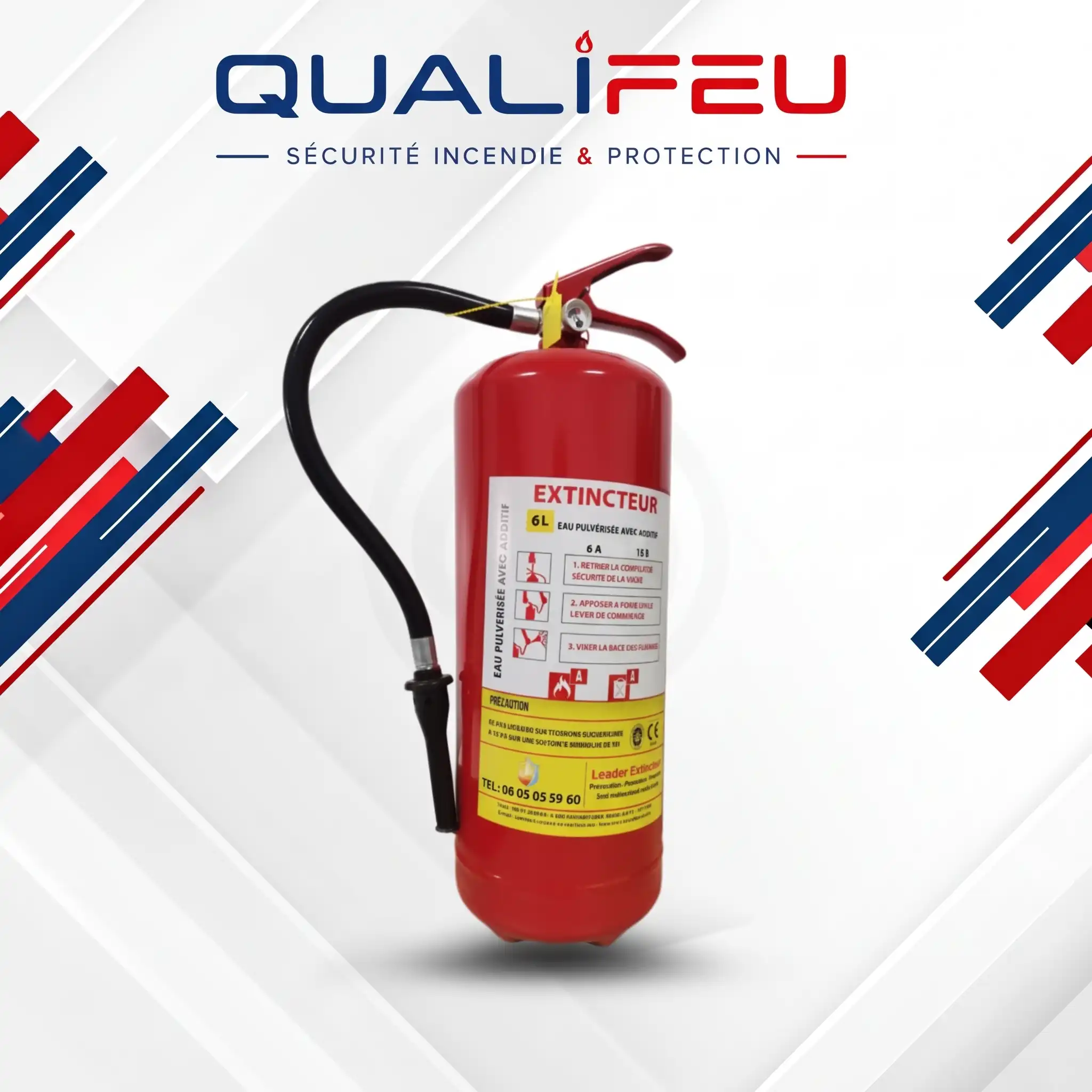 Extincteur Eau Pulvérisée 6L | Qualifeu Casablanca